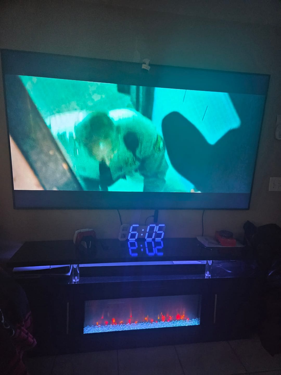 Customer photo review of Avenue 70" LED Fireplace TV Stand
