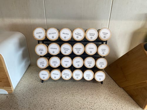 Customer photo review of Round Herb & Spice Labels – Pack of 110