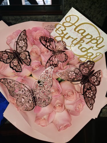Customer photo review of Pink Rose Bouquet