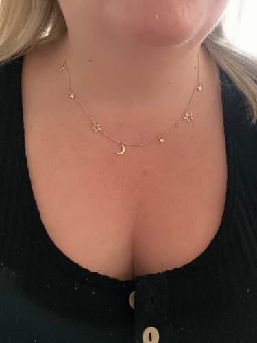 Customer photo review of Loulerie Moon and Star Necklace
