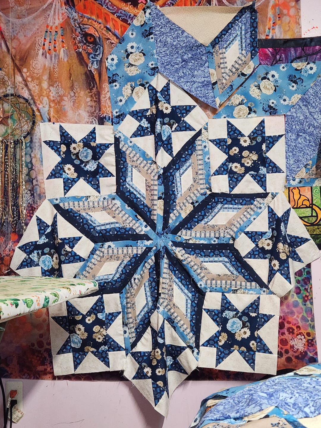 Customer photo review of Ferris Wheel - Quilt Kit - Bellflower (94" x 94")