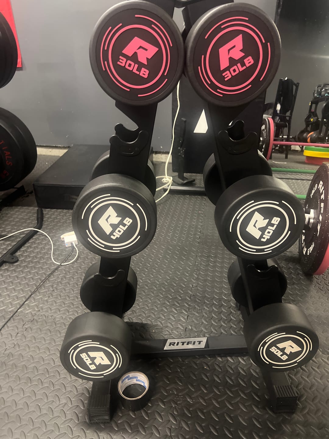 Customer photo review of RitFit A-Frame Dumbbell Storage Rack Stand 5 Pairs