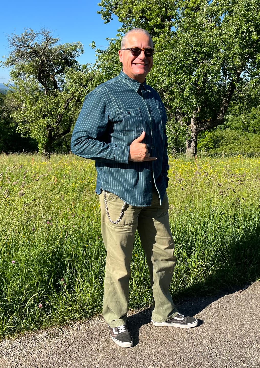Customer photo review of 9 oz Wabash Vent Hole Work Shirt
