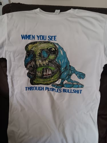 Customer photo review of Single Custom Full Color T-shirt