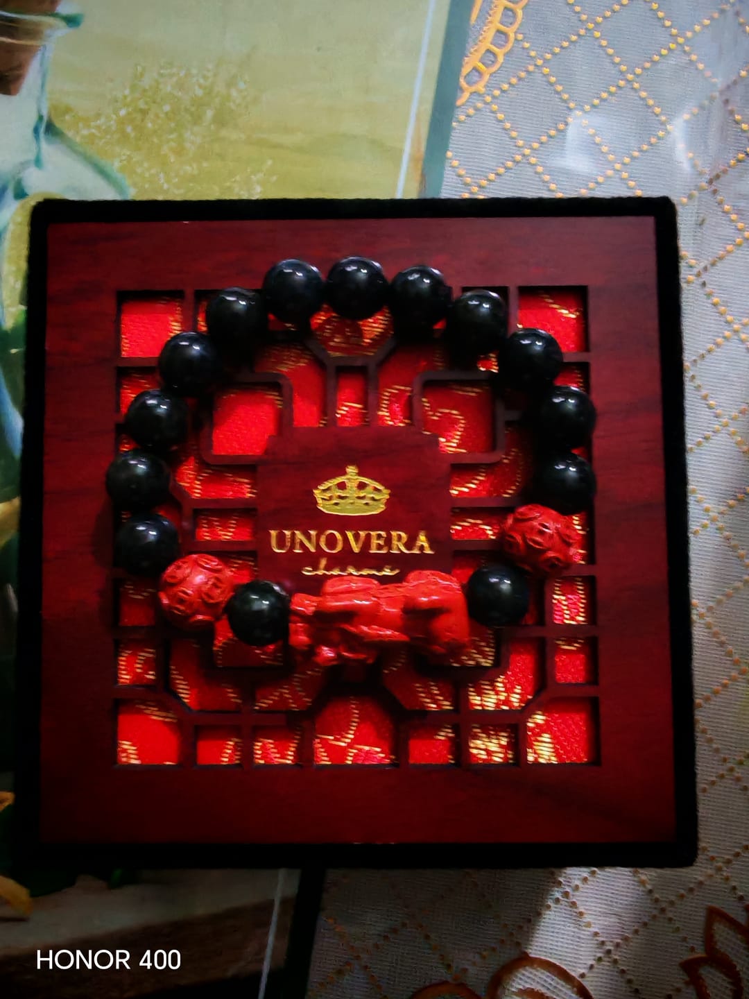 Customer photo review of Black Jade (Premium) w/ Cinnabar Piyao & Moneyball for Wealth, Health & Strong Protection