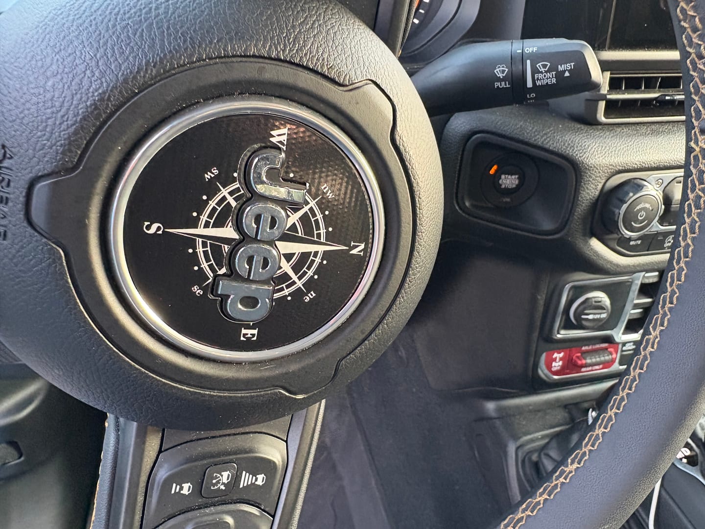 Customer photo review of Compass Steering Wheel Decal for Jeep