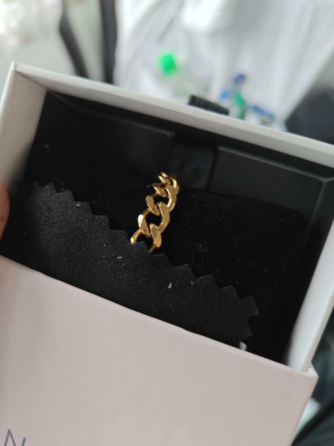 Customer photo review of Small Bar Bracelet