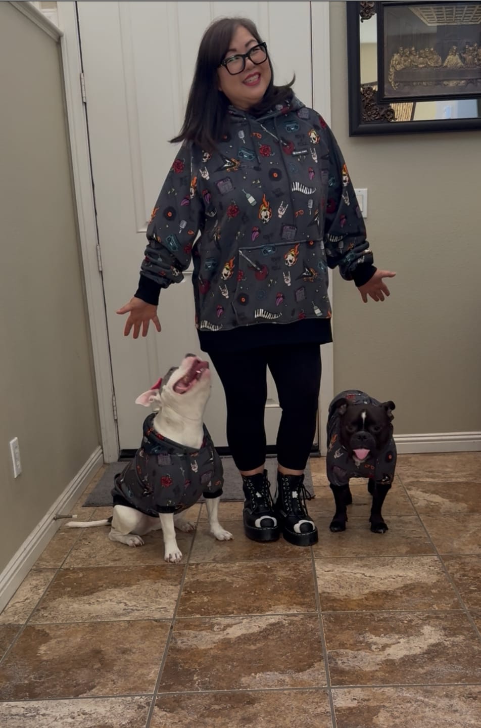 Customer photo review of Rock and Roll Human Hoodie
