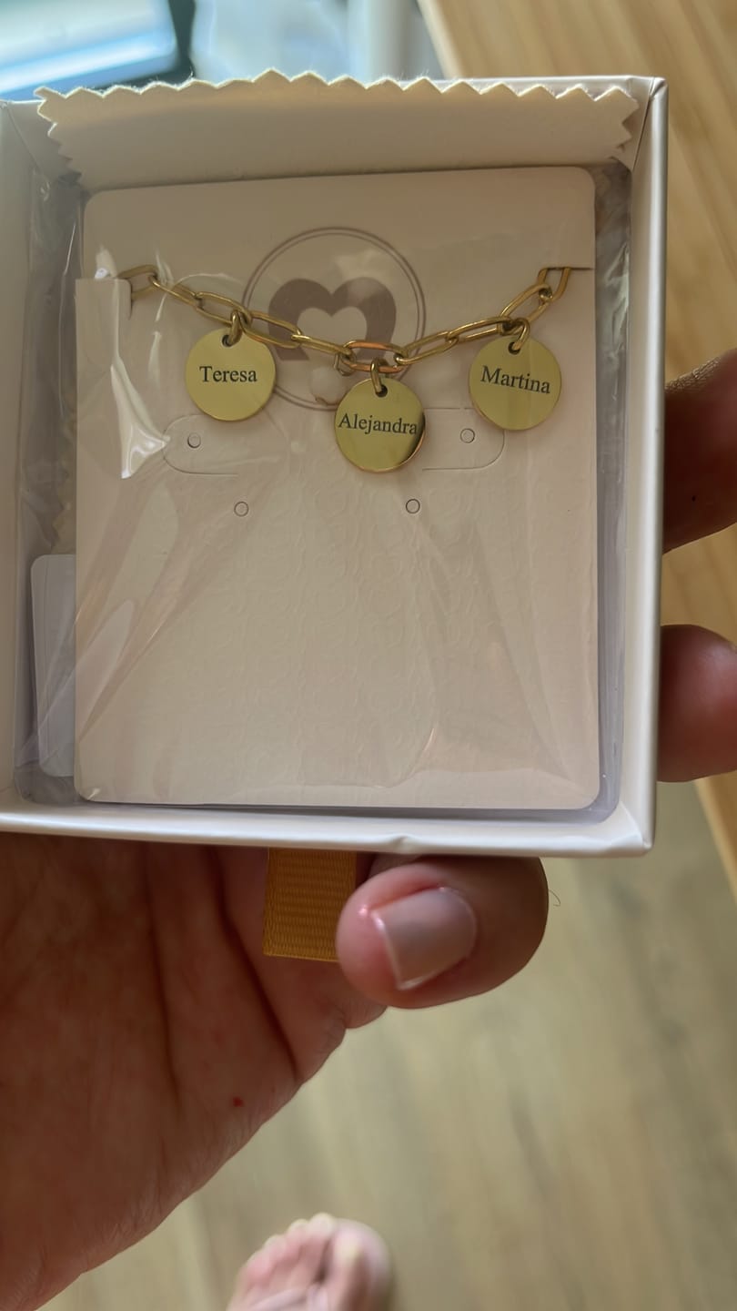 Customer photo review of Pulsera Alianza - Personalizado