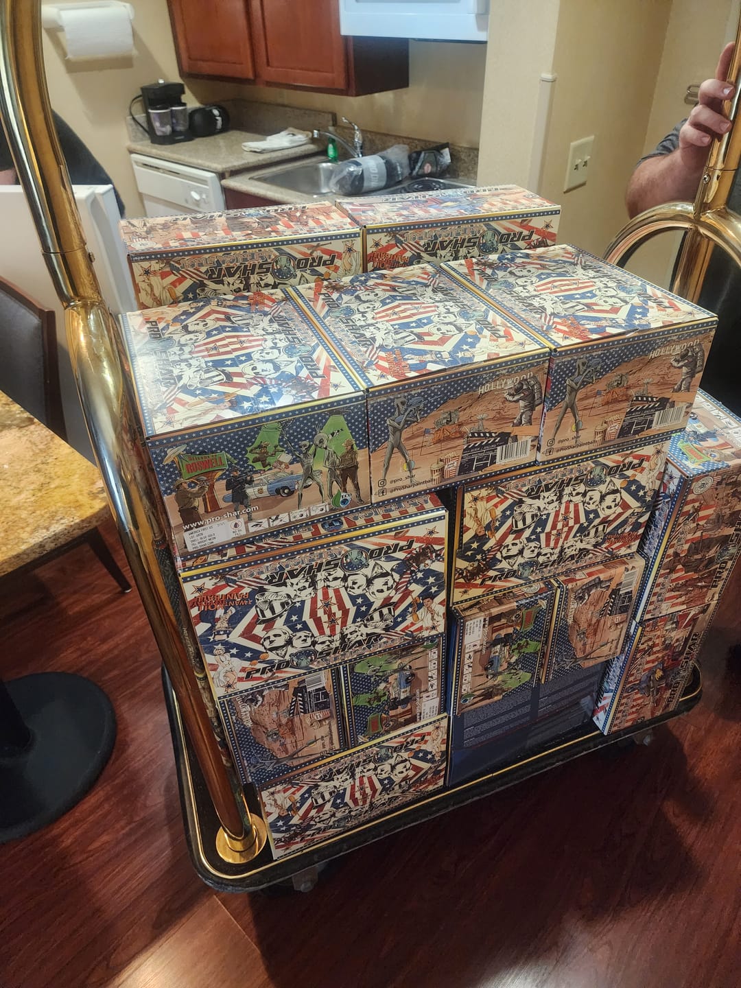 Customer photo review of PROSHAR .68 Cal America First Paintballs