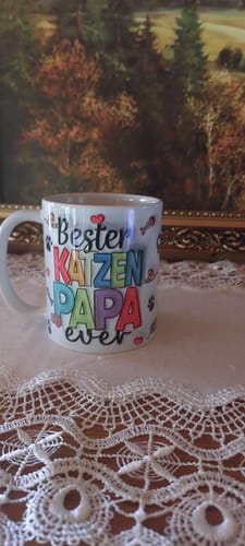 Customer photo review of Bester Katzen Papa 3D Optik - Individuelle Tasse