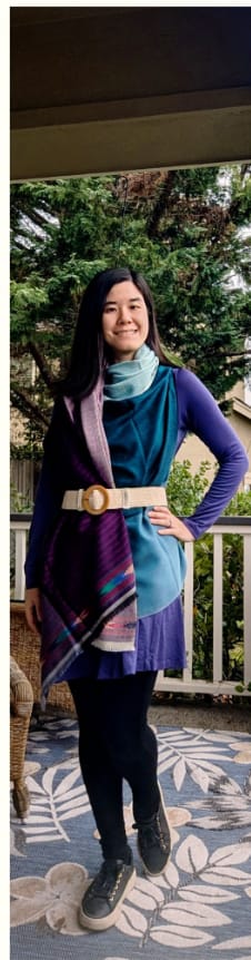 Customer photo review of NEW! Light Wool Cape Fusion Teal Purple