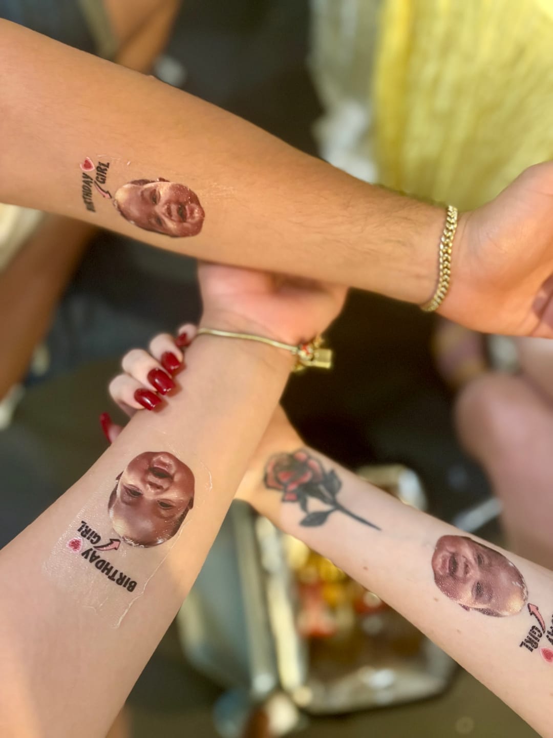 Customer photo review of Baby Birthday Girl Tattoo