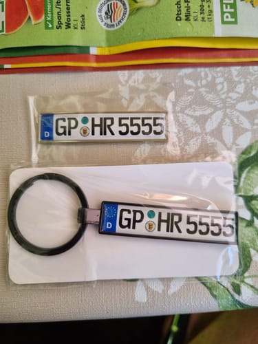 Customer photo review of Kühlschrankmagnet aus Metall - Kennzeichen Deutschland - individuell personalisierbar
