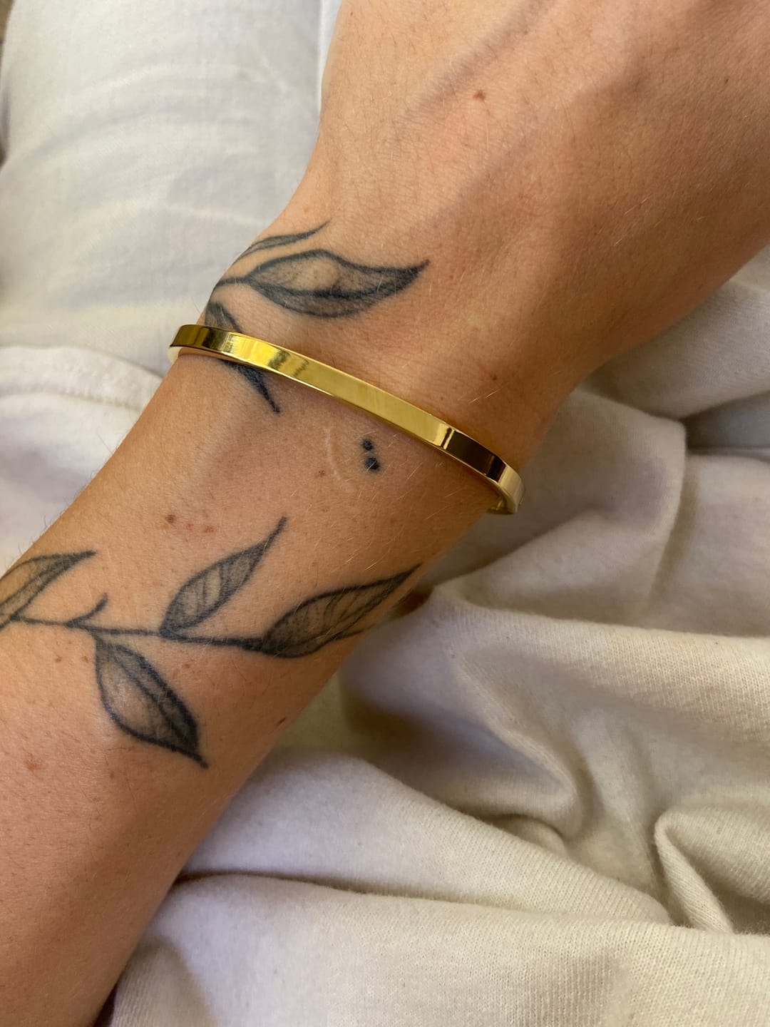 Customer photo review of Lilah Gold Bangle