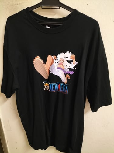 Customer photo review of New Era x One Piece Gear 5 Luffy Black Oversized Short Sleeve T-Shirt