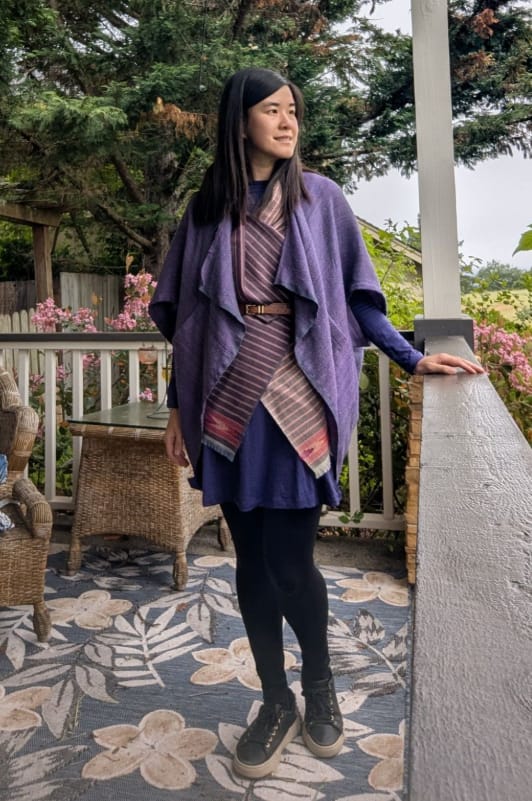 Customer photo review of Light Wool Cape Fusion Red