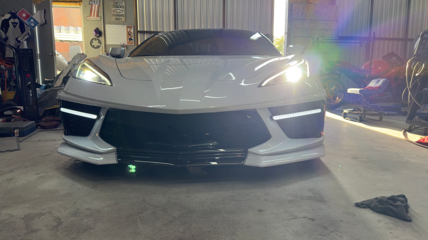 Customer photo review of 2020-Up Corvette C8 Sequential LED DRL Light Bar Bezel Insert