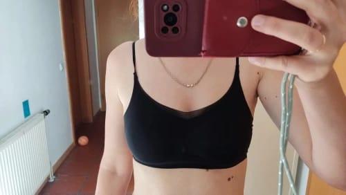 Customer photo review of Breeze Silk Halter Bra