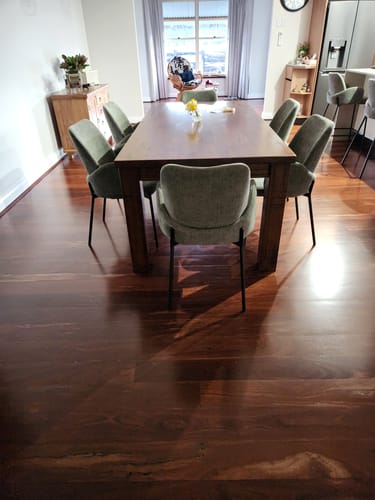 Customer photo review of Fraser Fabric Dining Chair in Green