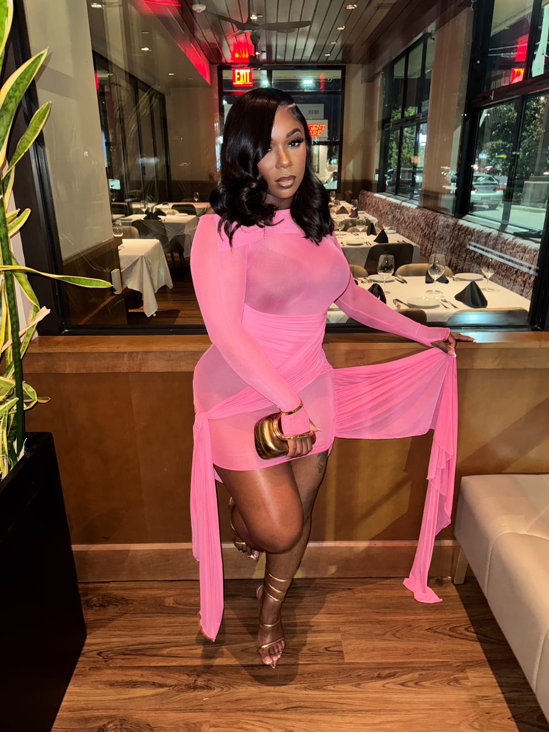 Customer photo review of Whit Dress (Pink)