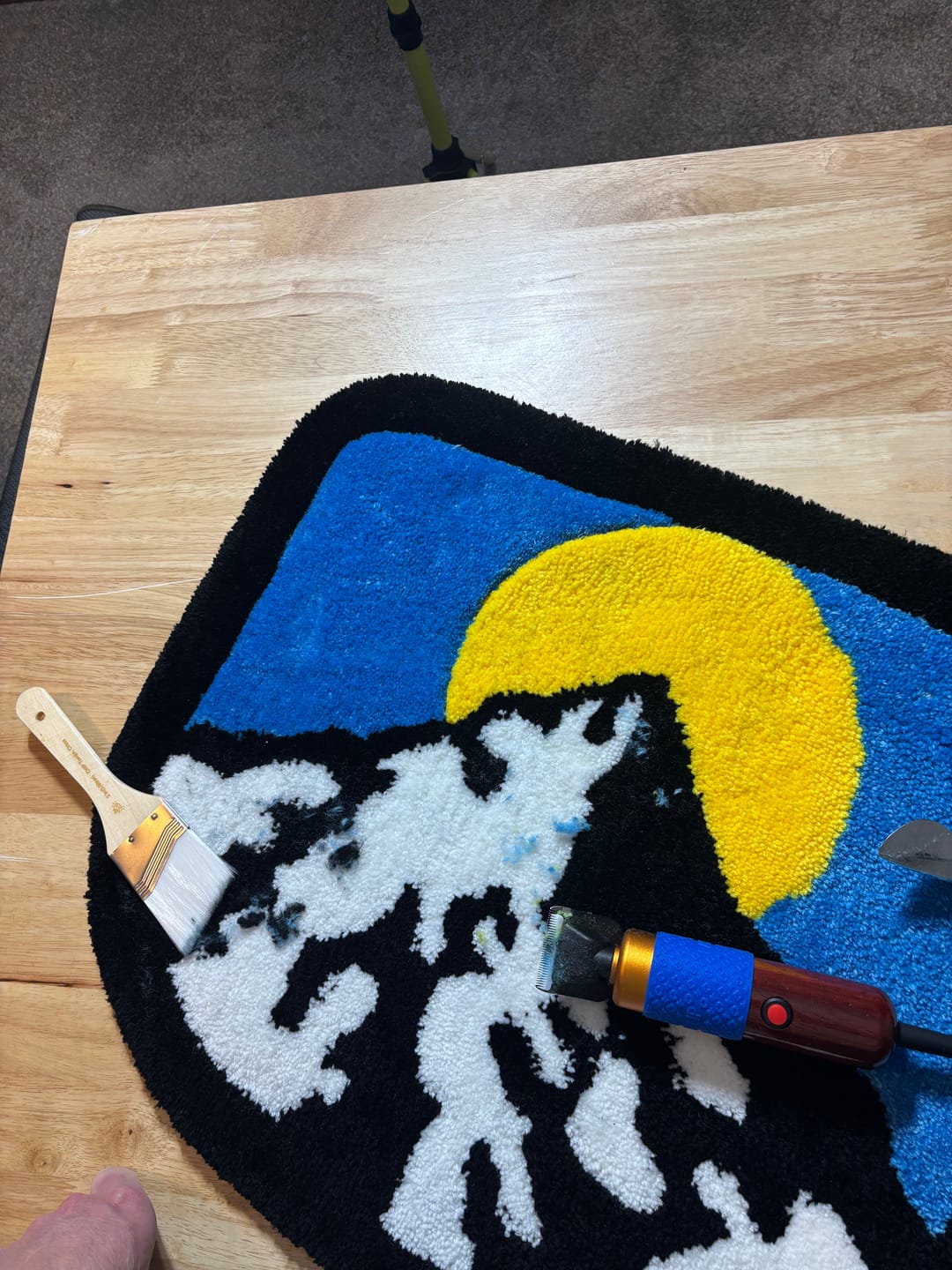 Customer photo review of Rose Wood Rug & Carpet Trimmer (With 4 Blades)