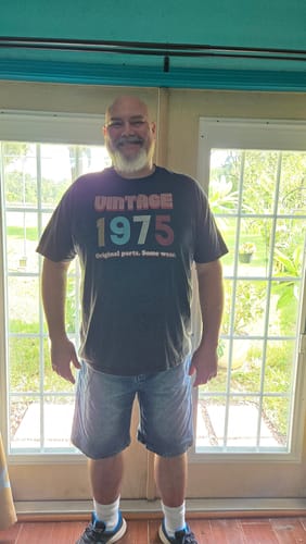 Customer photo review of Original Parts Some Wear Vintage 1975 T-Shirt