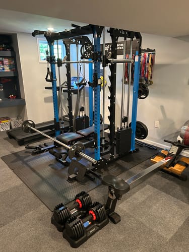 Customer photo review of Major Fitness B52 All-In-One Home Gym Smith Machine