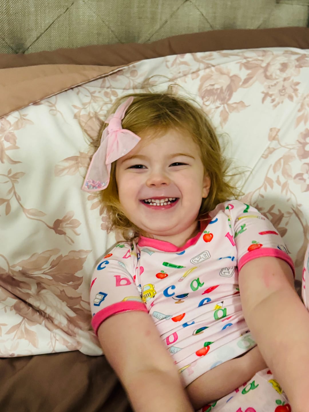 Customer photo review of Easy as ABC Pink Pajamas