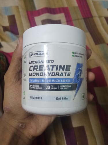 Customer photo review of Wellcore - Micronised Creatine Monohydrate (100g, 33 Servings)