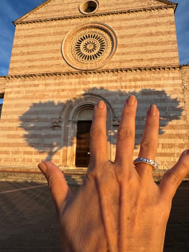 Customer photo review of "Soleil d'un été sans fin" Handwritten Ring