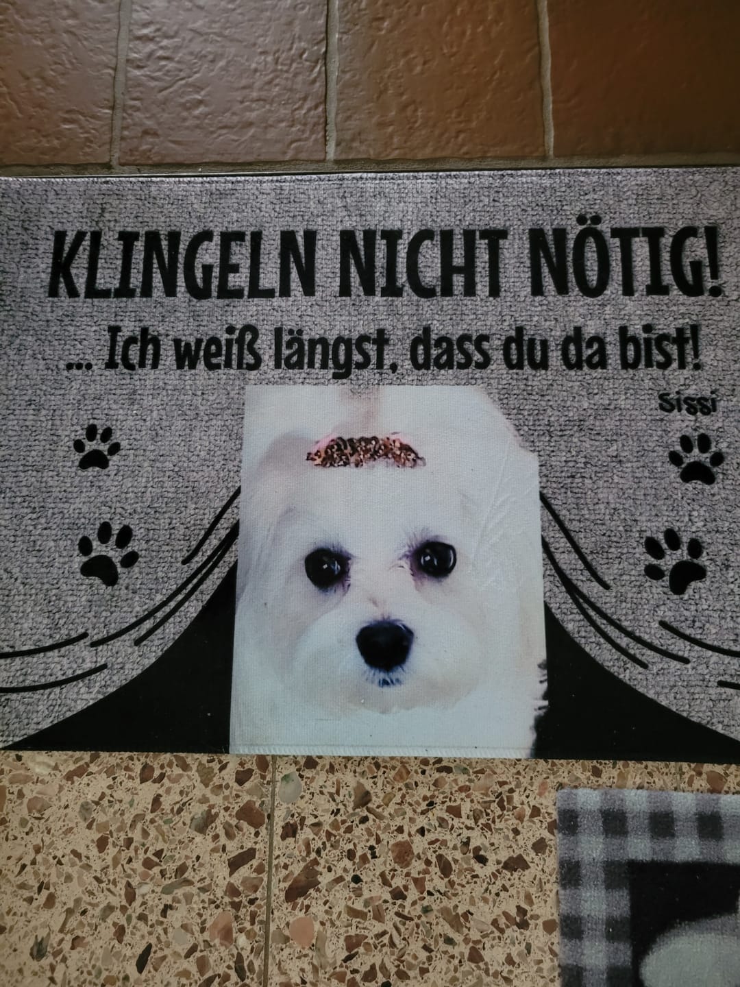 Customer photo review of Klingeln nicht nötig - Individuelle Fußmatte
