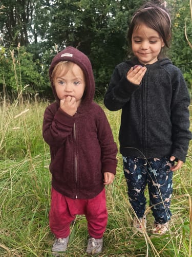 Customer photo review of Wollfleece Kapuzenjacke Blau