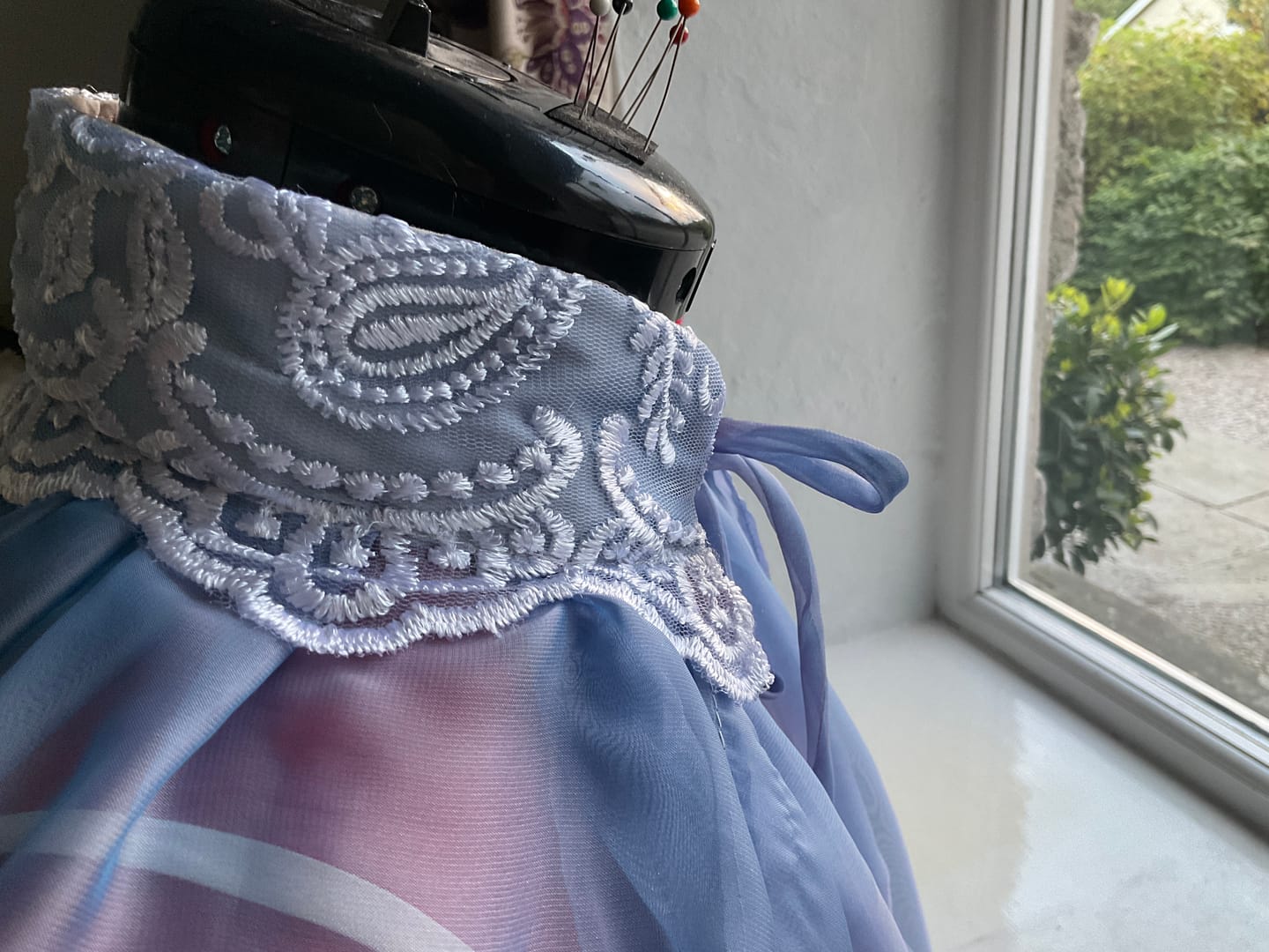 Customer photo review of Paisley Bridal Lace Fabric