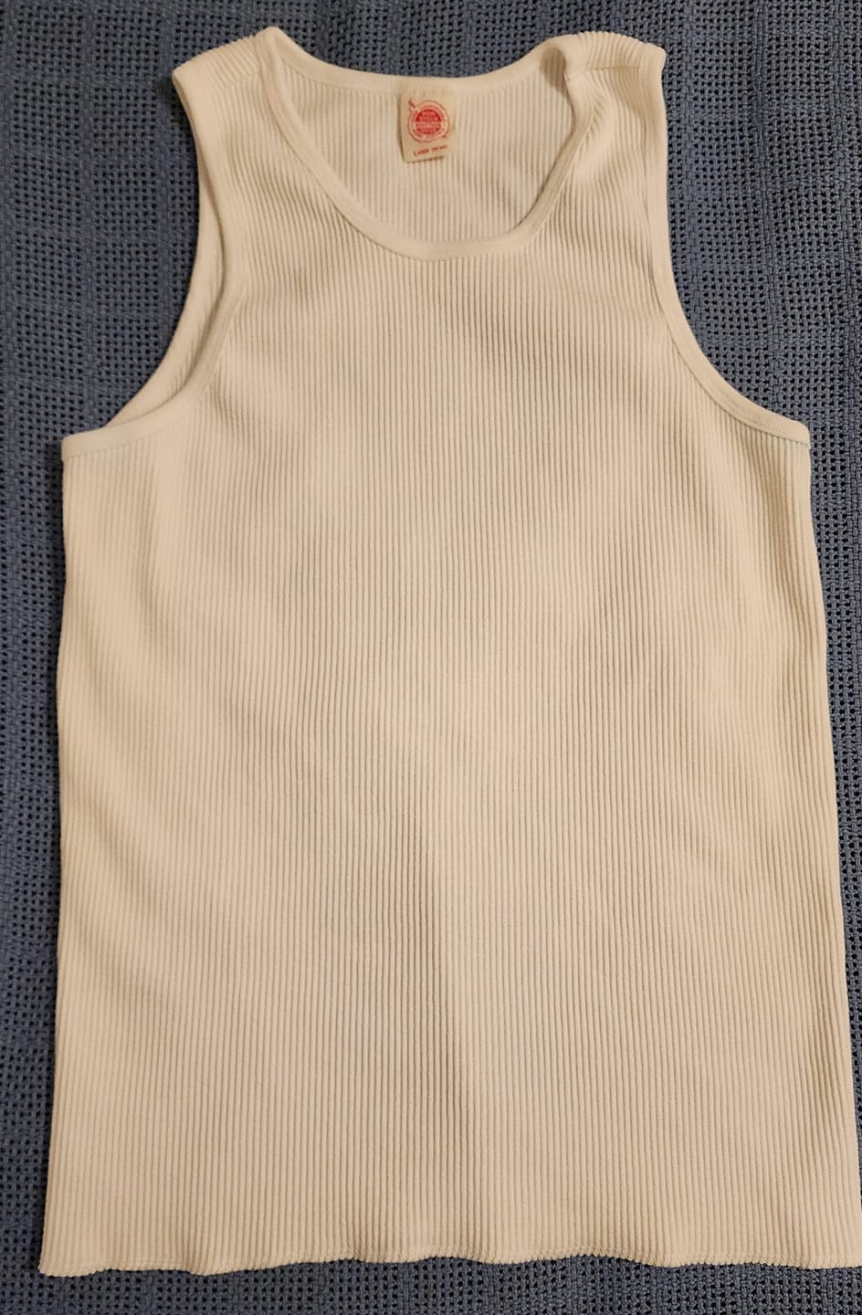 Customer photo review of 10.5 oz Cotton Tank Top - White