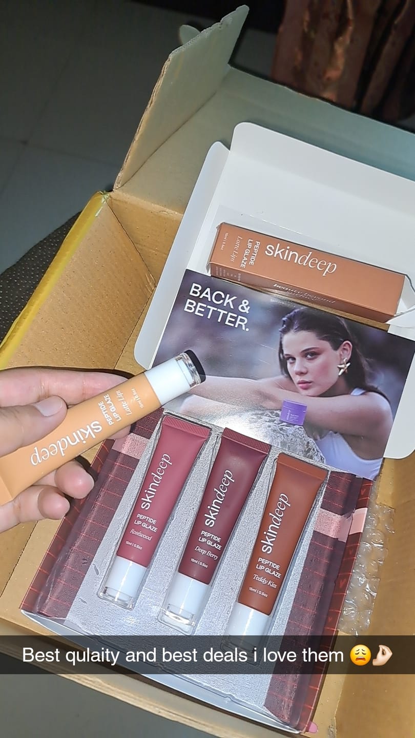 Customer photo review of Peptide Lip Glaze Set