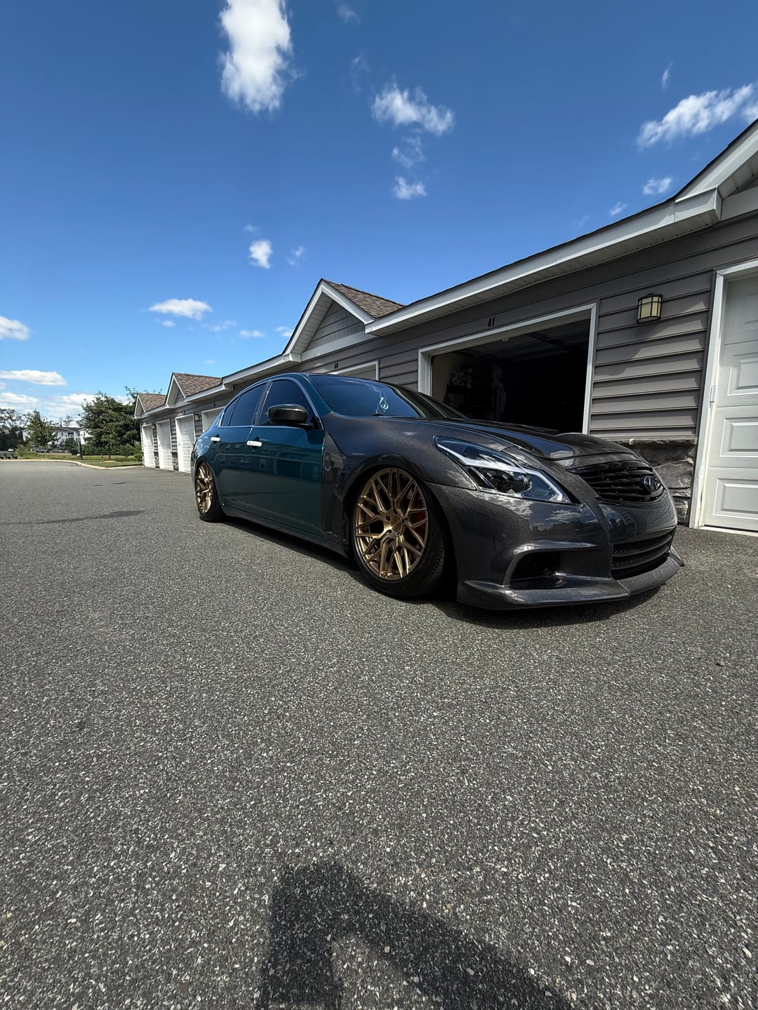 Customer photo review of Glossy Metallic Deep Sea Green Metallic Vinyl Wrap