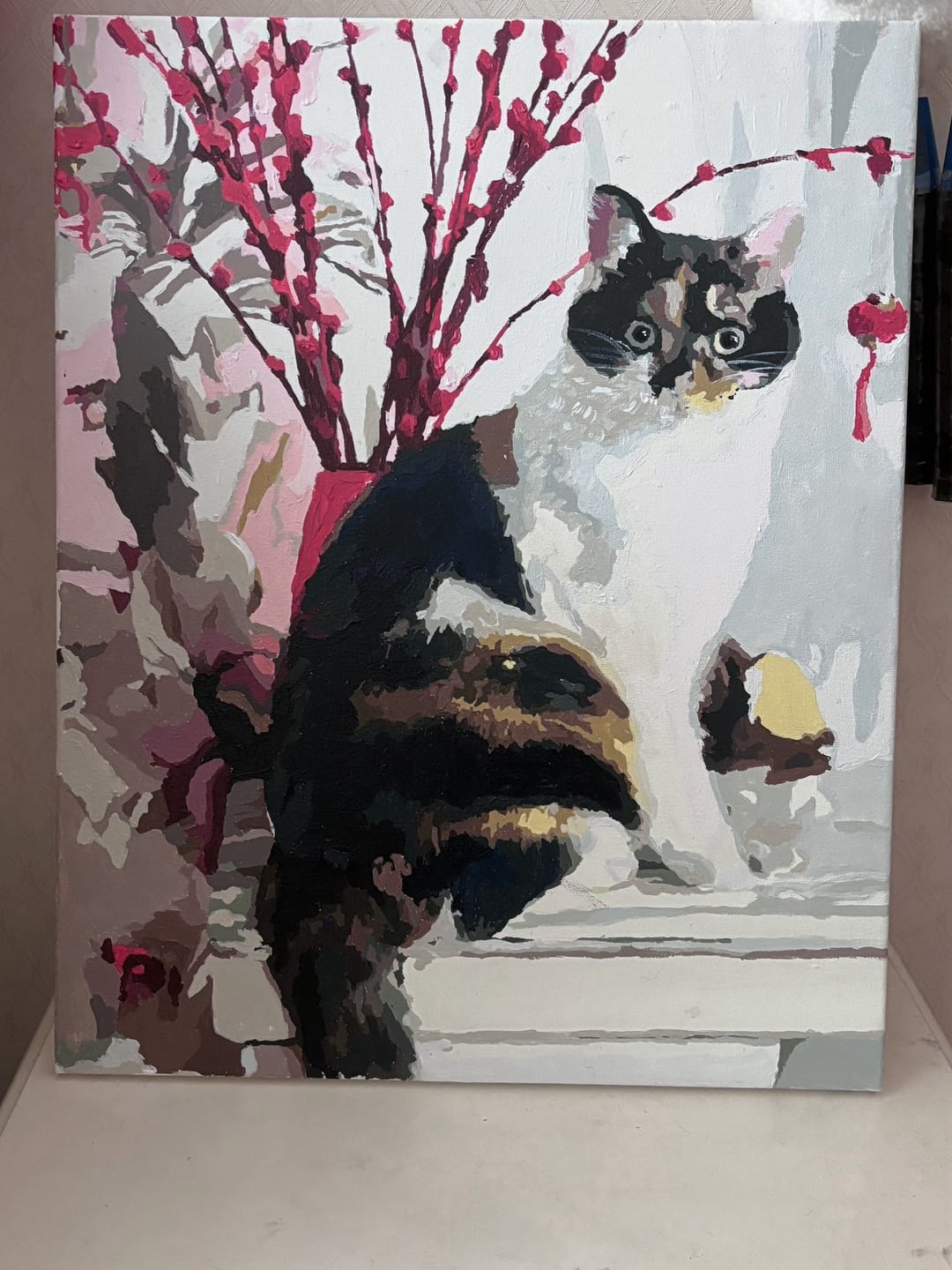 Customer photo review of Custom DIY Pet Painting By Numbers
