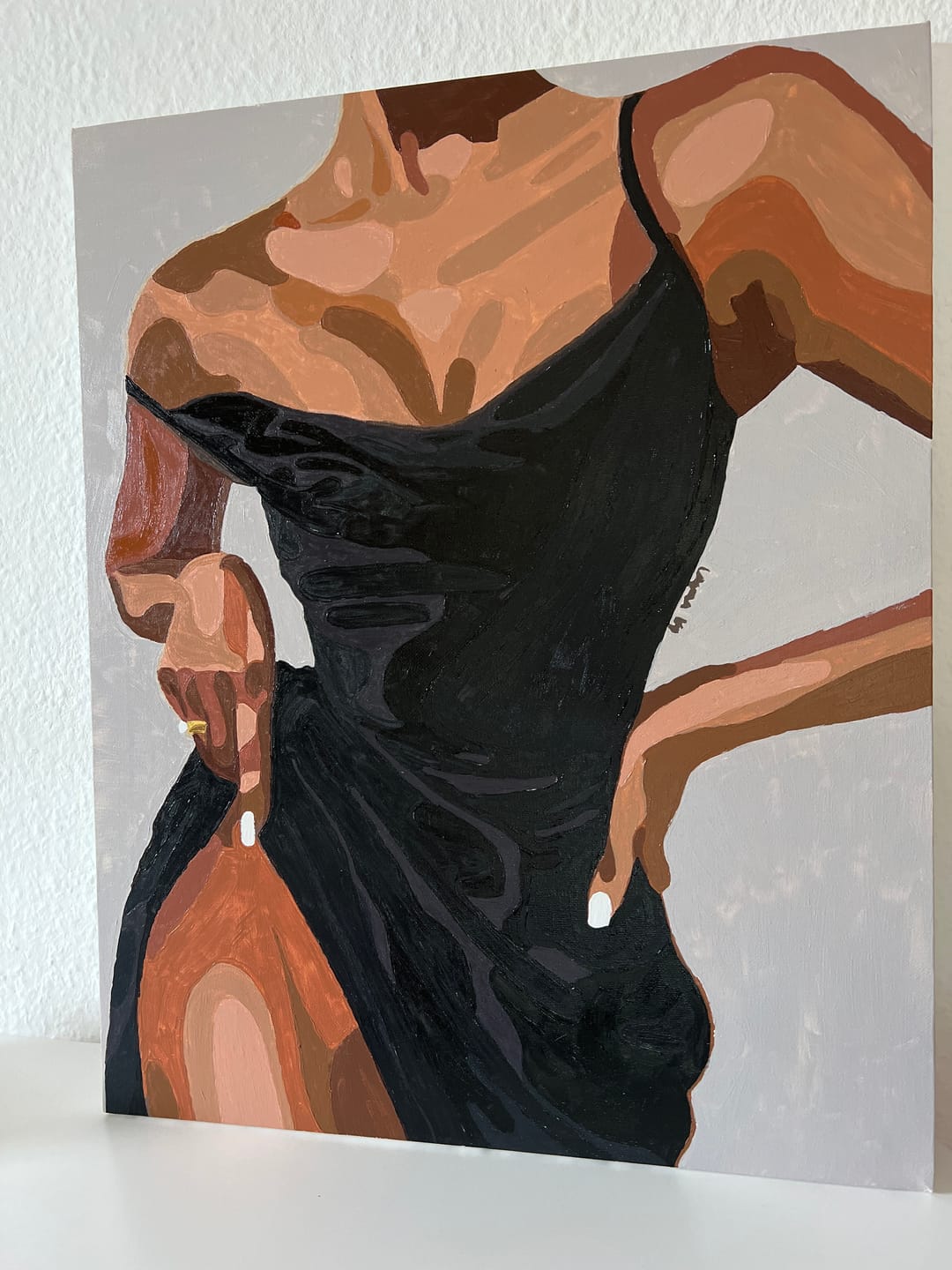 Customer photo review of Malen nach Zahlen - Elegante Frau im Kleid