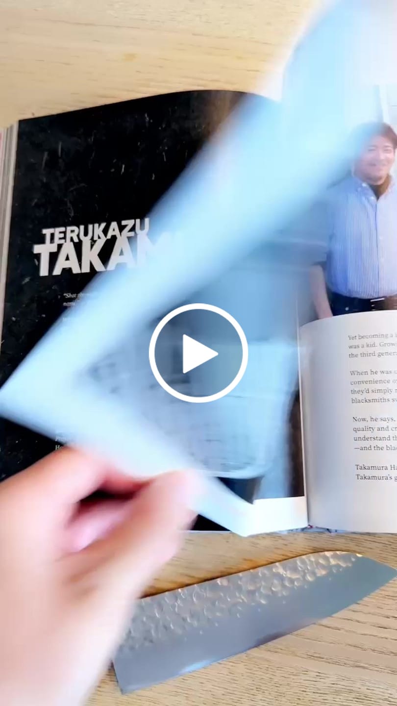 Customer video review of Kokkekniv 165 mm, TAKAMURA V10 Tsuchime Santoku