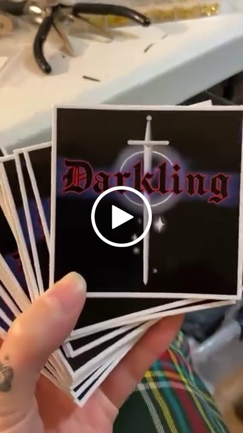 Customer video review of Square Stickers