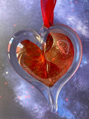 Customer photo review of Heart Ornament, Ruby