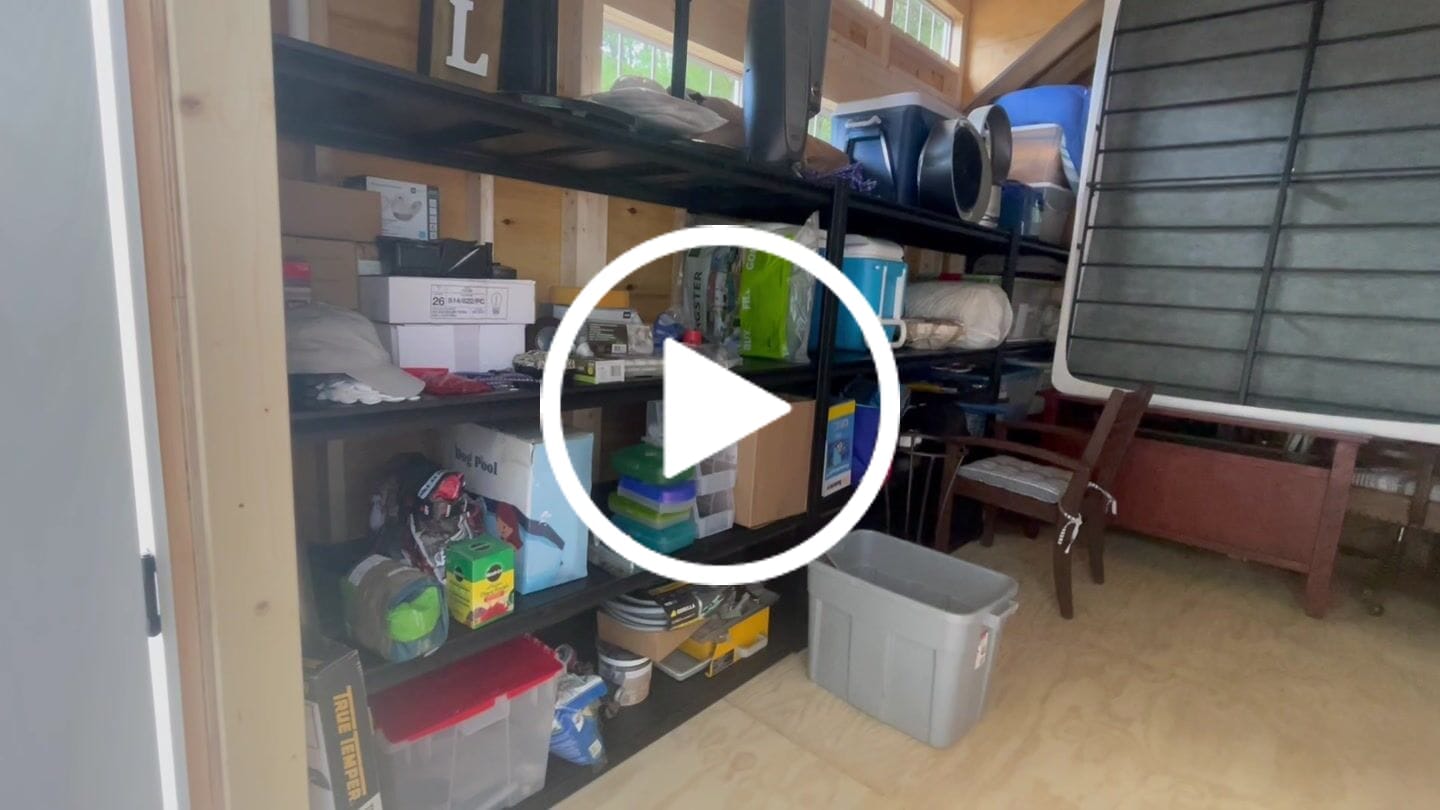 Customer video review of Reibii 4-Tier 2650LBS Heavy Duty Industrial Garage Shelving Units,60" W Adjustable Metal Storage Shelves Racks for Garage, Warehouse, Basement