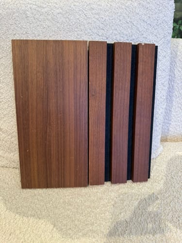 Customer photo review of 300x60x2.1cm Slat Acoustic Panel 35-15mm Fire Retardant Decoration Panel Walnut-Oak002