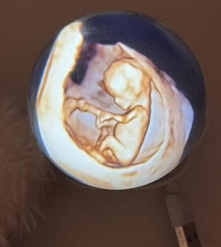 Customer photo review of Personalized Crystal Ball