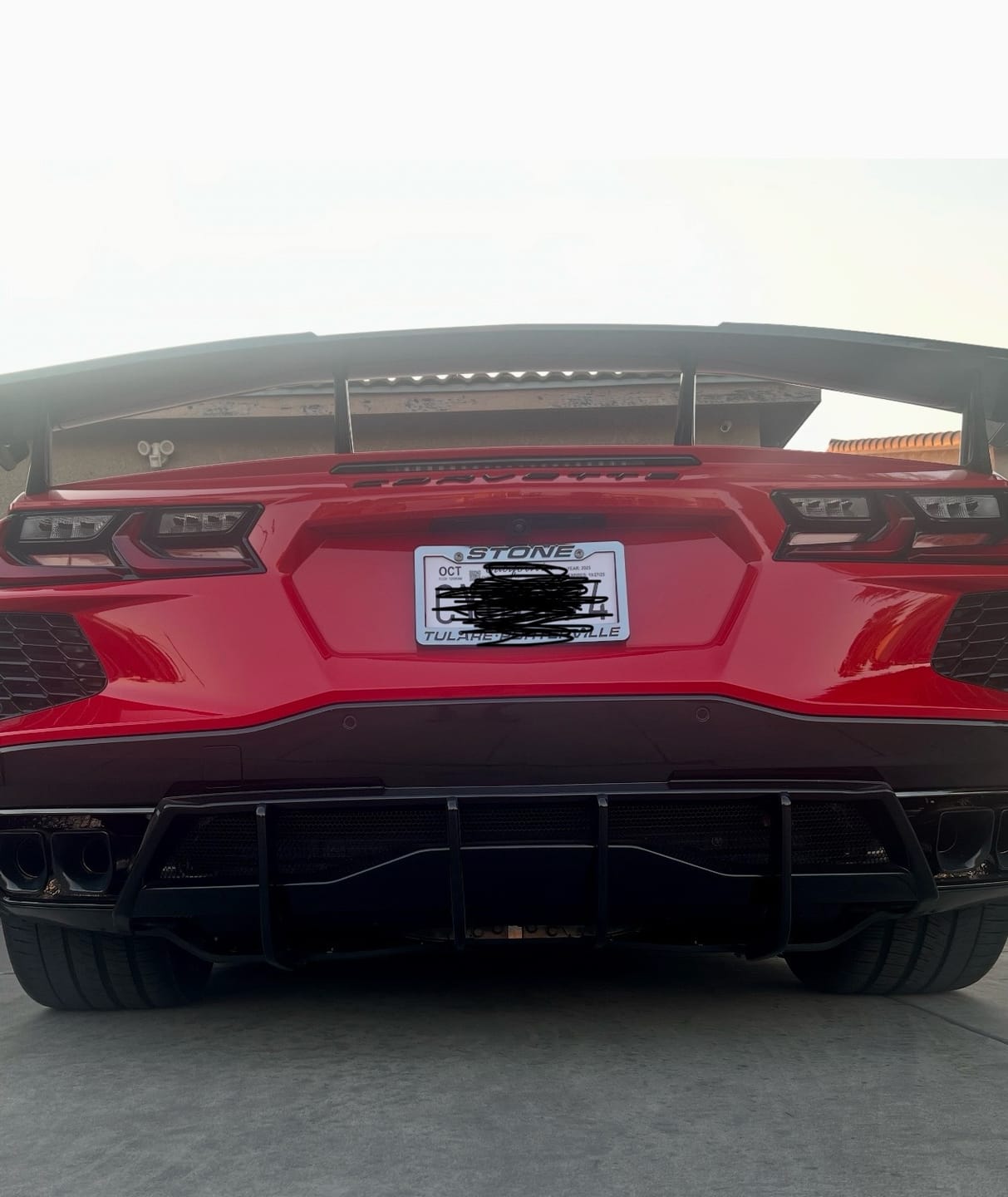 Customer photo review of Chevrolet Corvette C8 Z51 Add-On Rear Diffuser Fin