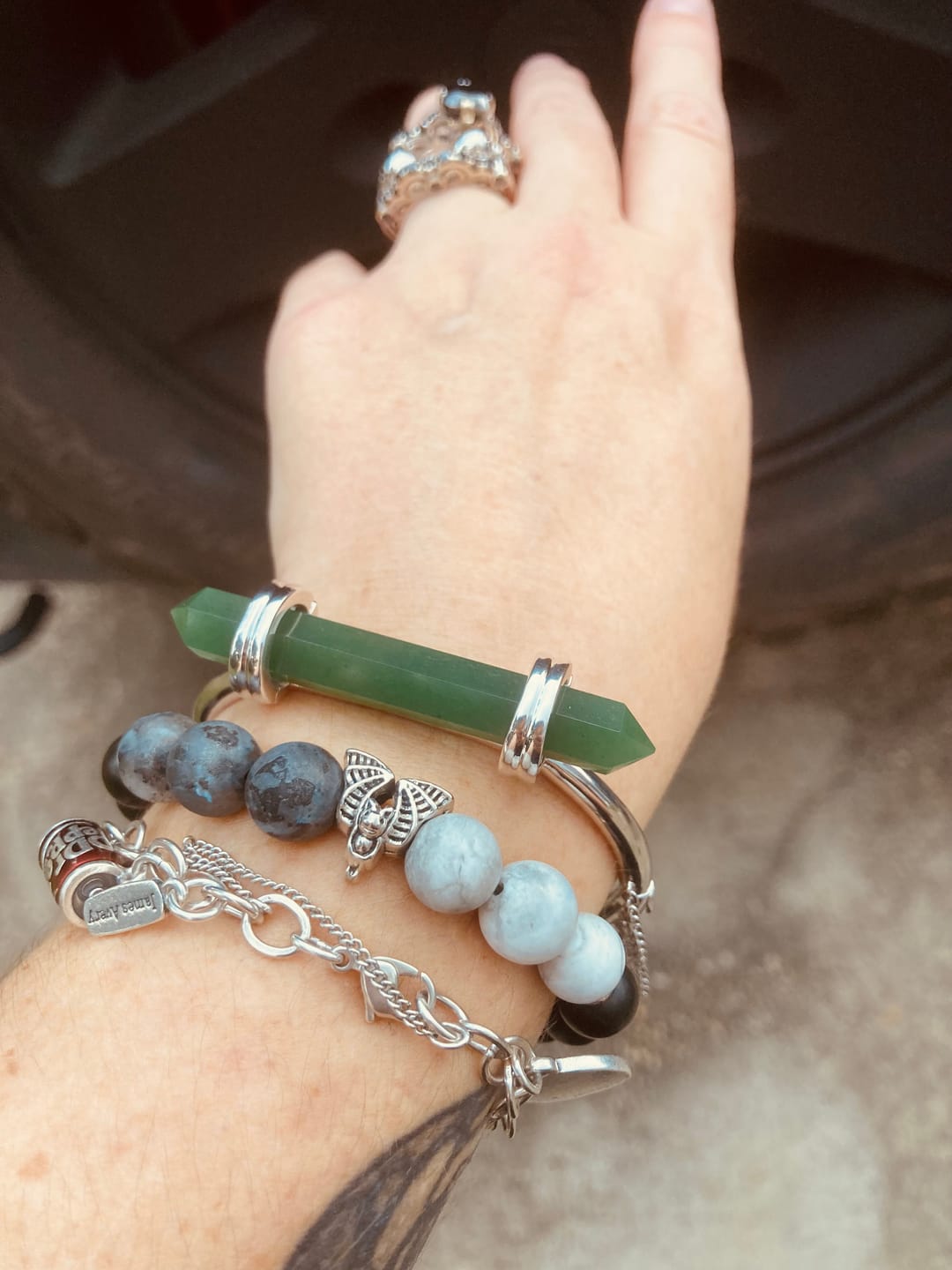 Customer photo review of Stoned Maiden Swappable Bracelet Sterling Silver