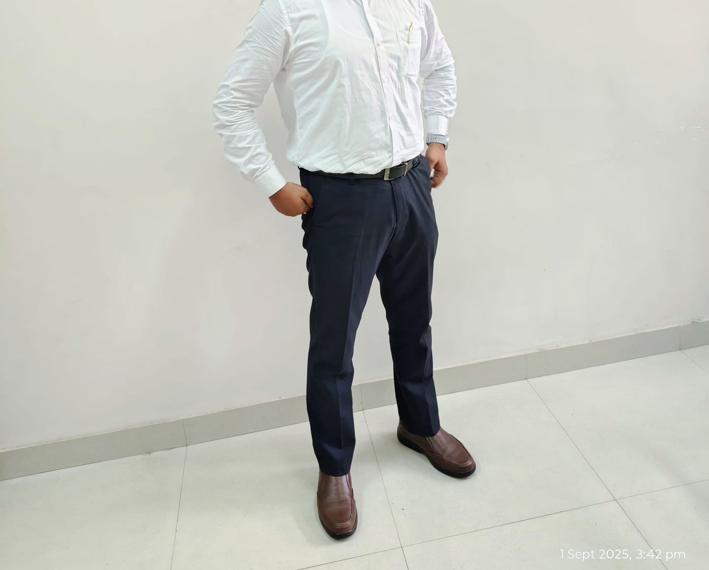 Customer photo review of Kansas - Black Trouser For Men | Ariser