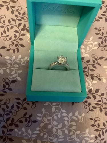 Bev S. review of Round Cut Moissanite Channel Set Engagement Ring image 1 out of 3