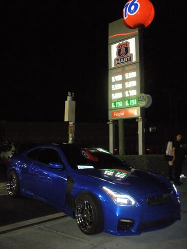 Customer photo review of Gloss Metallic Deep Blue Vinyl Wrap